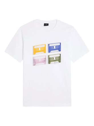 Paul Smith cassette-print T-shirt - men - Organic Cotton - S - White