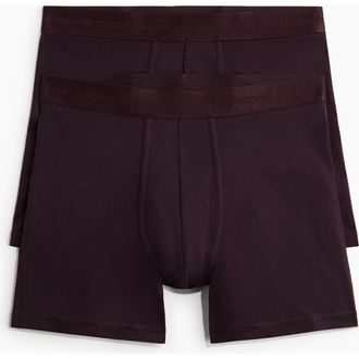 H&M 2-pack Mid Trunks With Lycra in Burgundy at Nordstrom, Size Xxx-Large
