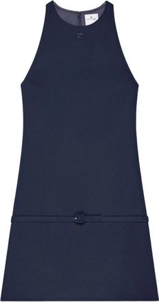 Courr&egrave;ges Mini-jurk met riem - Dames - Korte kleedjes - Blauw - M - Kleedjes