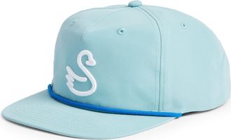 Swannies Dubs Embroidered Swan Rope Style Golf Hat in Marine-Ocean at Nordstrom Rack