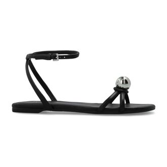 Kate Spade New York Flat Sandals, female, Black, Size: 5 1/2 US Harmony Smooth Leather Flat Sandal