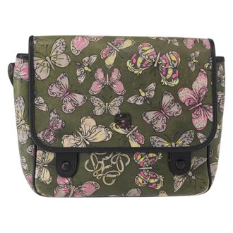 Loewe Messenger Printed Leather Green Leather Handbag (Pre-Owned)
