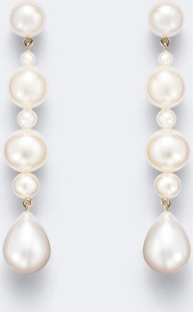 Sophie Bille Brahe Orecchini pendenti Amis de Lucia in oro 14kt con perle