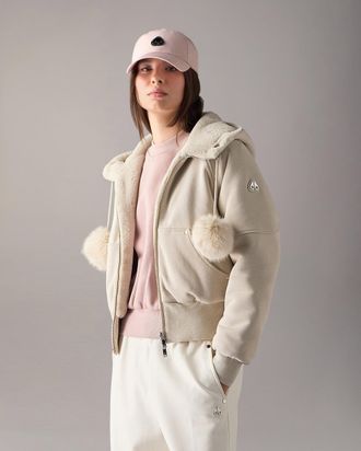 Moose Knuckles Womens Oro Bunny Reversible Hoodie
