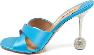 Aquazzura Sandali Yes Darling con decorazione - Blu