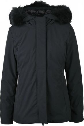 Bomboogie Fitted Down Jacket with Removable Fur Trim
