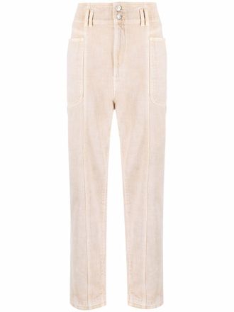 Isabel Marant high-rise straight-leg jeans - women - Cotton - 36 - Neutrals