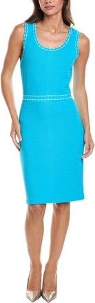 St. John Ticking Trim Dress