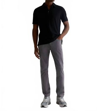 AG - Adriano Goldschmied Tellis Sueded Stretch Sateen Pant In Folkestone Grey