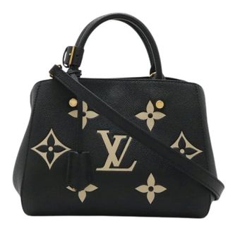 Louis Vuitton Pre-owned Montaigne BB Monogram Empreinte Handtas - Dames - Pre-owned - Zwart - Maat: ONE Size Leer