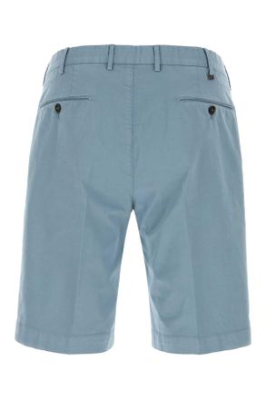 Pantaloni Torino Mens Light-Blue Stretch Cotton Bermuda Shorts Y306 Exterior: Elastane