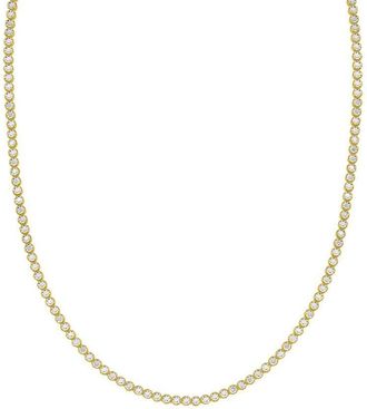 Tresorra 14K Yellow & White Gold DiamonOro Tennis Necklace