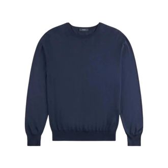 Fay Round-neck Knitwear, male, Blue, Size: M Maglia Girocollo F.18