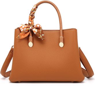 Tibes Women Purses Satchel Handbags Fashion Ladies Top Handle Handbag Crossbody Shoulder Bags Tote, Orange