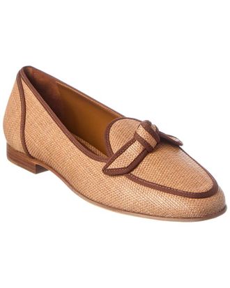 Alexandre Birman Grosgrain Raffia Loafer