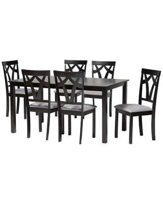 Baxton Studio Sylvia Modern Wood 7Pc Dining Set