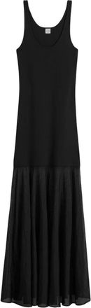 Toteme Avond Tank Jurk - Dames - Maxi kleedjes - Zwart - S - Kleedjes