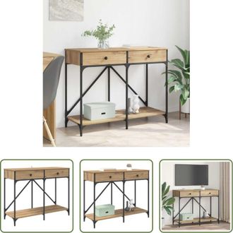 vidaXL Tavolo in legno - Tavolo consolle Rovere artigianale 100 x 39 x 78,5 cm
