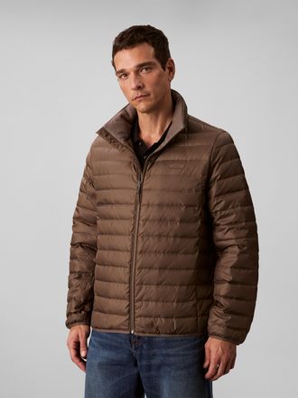 Calvin Klein Steppjacke CALVIN KLEIN LS LT WT NYLN CHNNLD, Herren, Gr. L, braun (morel), Web, Obermaterial: 100% Polyamid, regular fit normal, Rundhals, eingesetzt