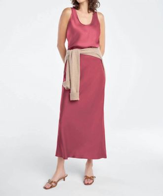 Favorite Daughter The Clean Cut Tank In Earth Red