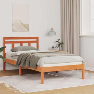 vidaXL Bed Frame Brown Solid pine wood Vidaxl
