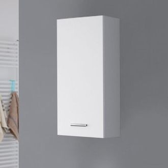 Feridras Feridras - Pensile Bagno Singolo 1 Anta Mobiletto Sospeso Lavanderia Legno Bianco