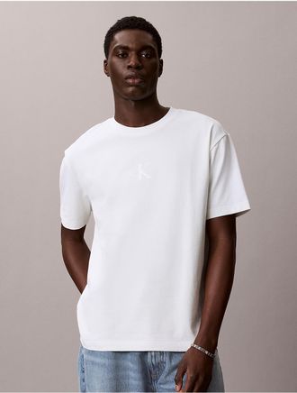 Calvin Klein Jeans Calvin Klein Mens Liquid Monologo Graphic Tee - Open White - 2XL