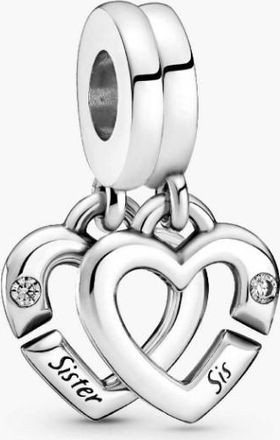 Pandora Sister Hearts Sterling Silver Split Dangle