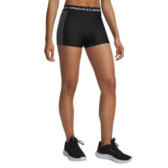 Under Armour Dames Geribbelde Compressie Shorts (Zwart)