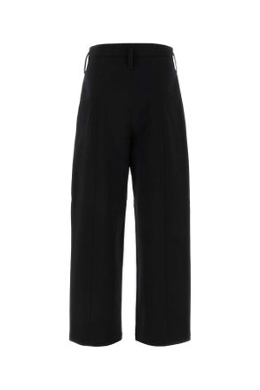 Philosophy di Lorenzo Serafini Womens Black Stretch Cotton Wide-leg Pant - Size EU 38 (Womens)