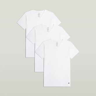 G-Star V-Hals T-Shirt Set van 3 - Wit - Heren