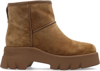 Gianvito Rossi Platform enkellaarzen Stormy - Dames - Winterlaarzen - Bruin - 40 EU - Schoenen