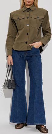 Self Portrait Jeans With Flared Legs, Womens, Navy Blue