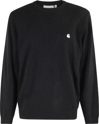 Carhartt Work in Progress Madison Sweater - Heren - Ronde hals truien - Zwart - S - Wol - Truien & Vesten