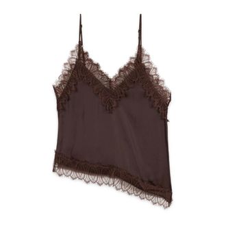 Luisa Cerano Dames, Tops, Bruin, Maat: L Satijn