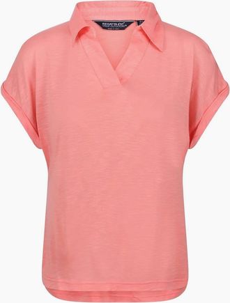 Regatta Womens Collared Neck Short Sleeve Polo Shirt - Orange - Size: 18