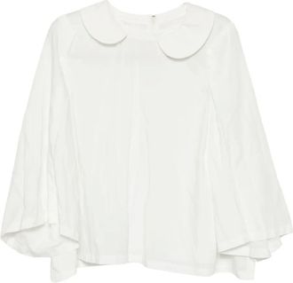 Comme Des Gar&ccedil;ons Blusa in popeline - Bianco