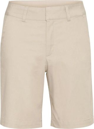 Kaffe Hoge taille City Shorts Veergrijs - Dames - Korte Broeken - Beige - XS - Korte Broeken