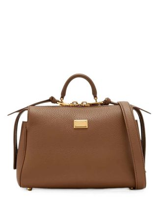 Dolce & Gabbana Borsa tote Vittoria in pelle Dolce & Gabbana con placca logo