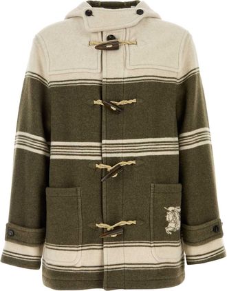 Burberry Embroidered Wool Blend Harrogate Montgomery