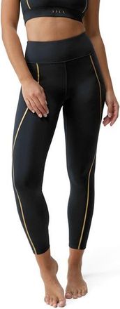 Born Living Yoga Gold 7/8 Performance High Rise Sport Legging in Black at Nordstrom, Size Medium Eu