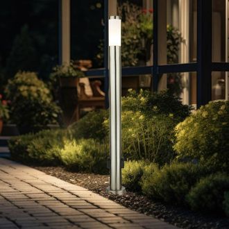 Globo Lighting Lampada da esterno con portalampada Portalampada da esterno con luce Portalampada da esterno da giardino in acciaio inox, 1x led 9W 810lm 3000K, PxH