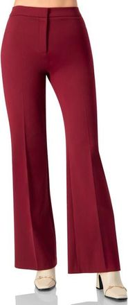 Ivonne Flared Solid Pants in Wine at Nordstrom, Size 10