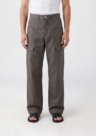 Rick Owens Pantaloni cargo in twill di cotone a gamba larga