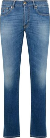 Moorer Credi Ps 705 Jeans - Heren - Regular Fit Jeans - Blauw - W29 - Katoen - Jeans