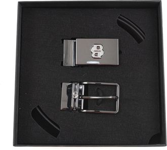 BOSS Set cintura con doppia fibbia B-ICON-PLQ Nero-marrone BOSS Uomo