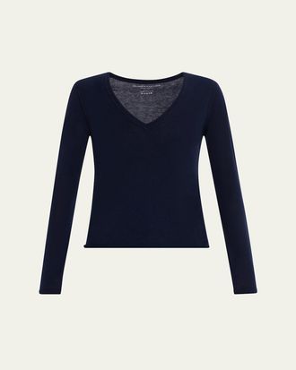 Majestic Filatures Machine Washable Cashmere V-Neck Pullover