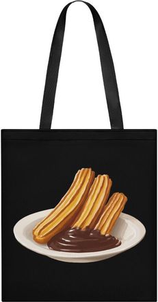 Generic Churros With Chocolate Dipping Sauce Womens Tote Casual Shopping Bag Lightweight Shoulder Bags Hobos Handbag for Work Travel Daily 35x40cm