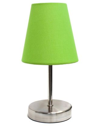 Lalia Home Sand Nickel Mini Basic Table Lamp With Fabric Shade