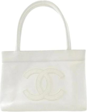 Chanel Pre-owned Vintage Tote Bag - Dames - Vintage Shopper - Wit - ONE Size - Vintage